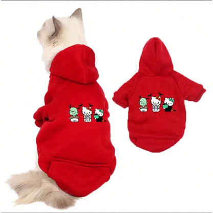 Cat and Dog Hoodies, Cartoon Hoodies, Sports Style Dog and Cat Pet Hoodies