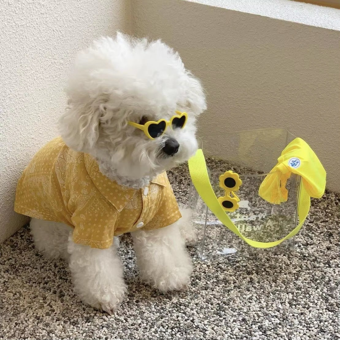 New Love Pet Glasses Dog Cat Cute Creative Fashion Sunglasses Sunglasses with Jewelry Pet Beauty Decoration Supplies