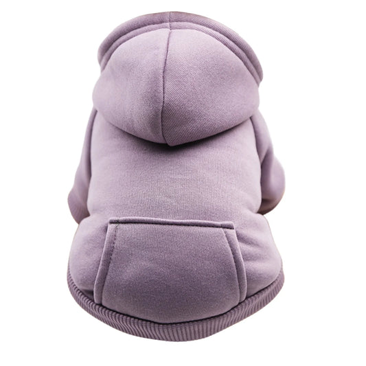 Dog Sweaters for Small Dogs, Dog Hoodie with Pocket - Fall Winter Warm Sweater Puppy Clothes for Small Medium Dogs Boy Girl Dog Clothes Purple