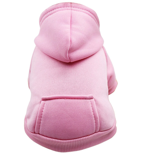 Dog Sweaters for Small Dogs, Dog Hoodie with Pocket - Fall Winter Warm Fleece Sweater Puppy Clothes for Small Medium Dogs Boy Girl Dog Clothes Pink