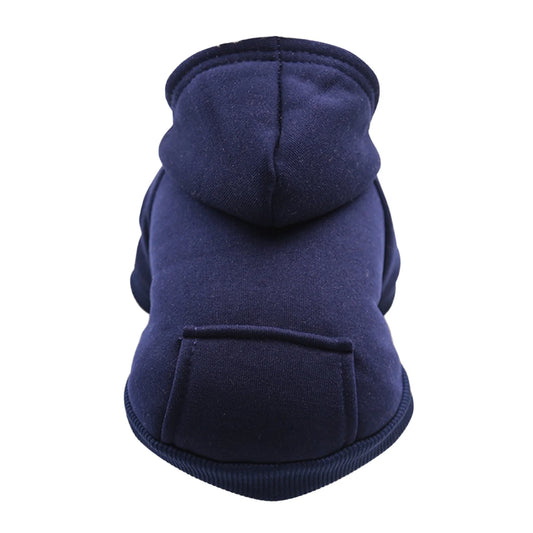 Dog Sweater Dog Hoodie with Pocket - Fall Winter Warm Sweater Puppy Clothes for Small Medium Dogs Boy Girl Dog Clothes Navy