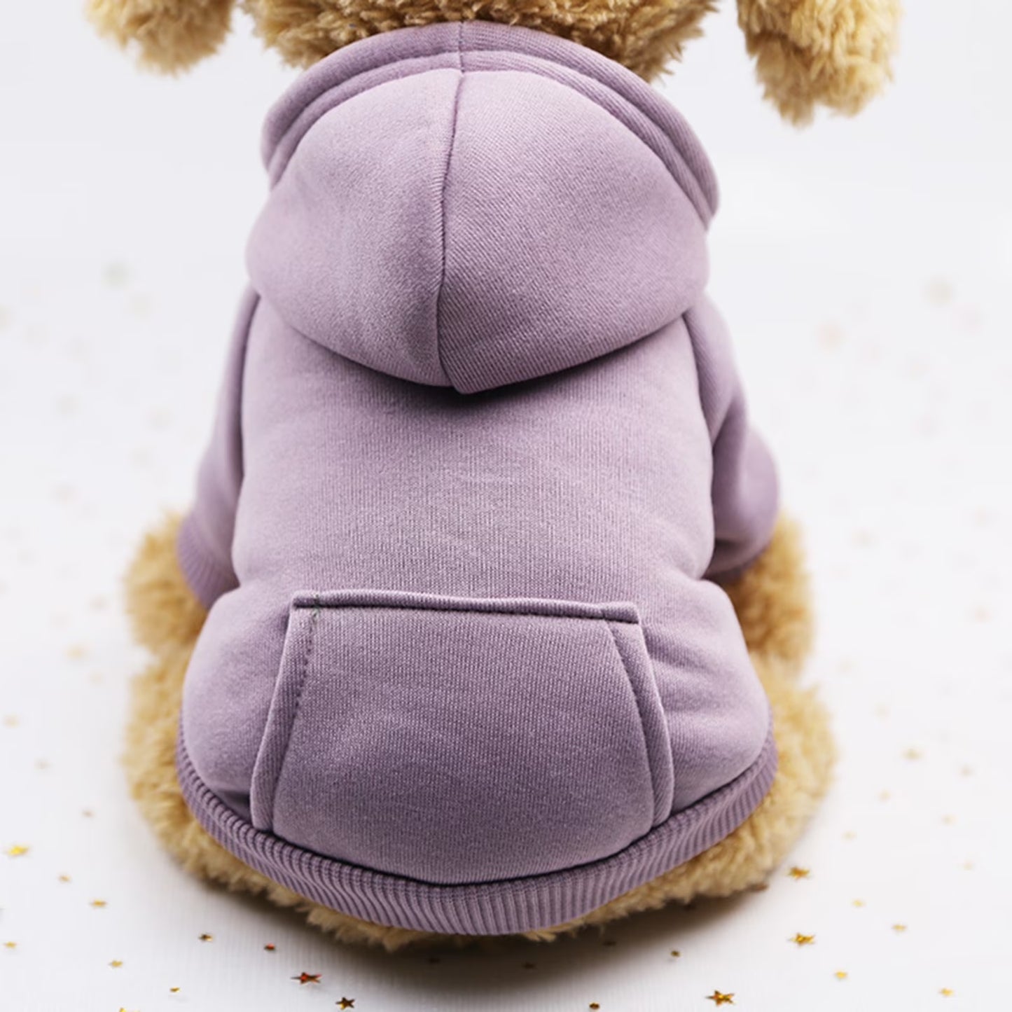Dog Sweaters for Small Dogs, Dog Hoodie with Pocket - Fall Winter Warm Sweater Puppy Clothes for Small Medium Dogs Boy Girl Dog Clothes Purple