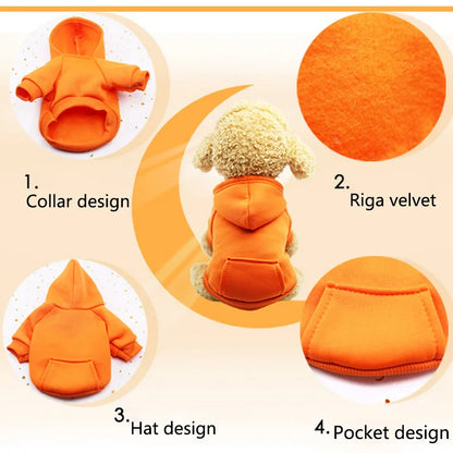 Warm Pet Clothes for Cats Clothing Autumn Winter Clothing for Cats Coat Puppy Outfit Cats Clothes for Cat Hoodies Coat Mascotas